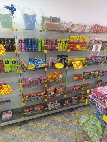 Gondulas de vidro para farmácia, mercado, casa de doces 