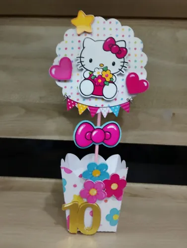 Centro de mesa Hello kitty