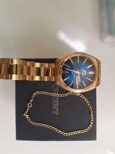 Relógio Orient + Pulseira em ouro 18k + relogio SmartWatch 5G ultra 3 AI 16 Gigas
