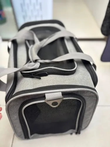 Bolsa Transporte Pet para Avião Cabine Viagem Ventilação Cães e Gatos Reforçada até 14kg