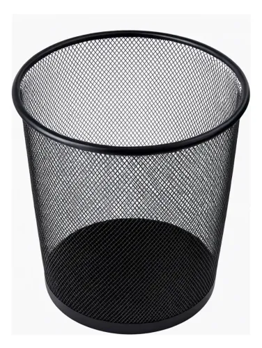 Kit 2un. Lixeira Metal Escritório 12L preta