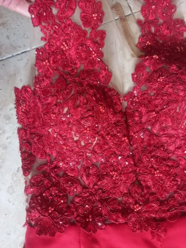 Vestido debutante - Macaquinho com saia romovivel - 15 anos - vermelho P