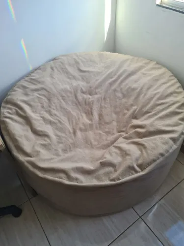 Pude gigante Suede com enchimento em espuma