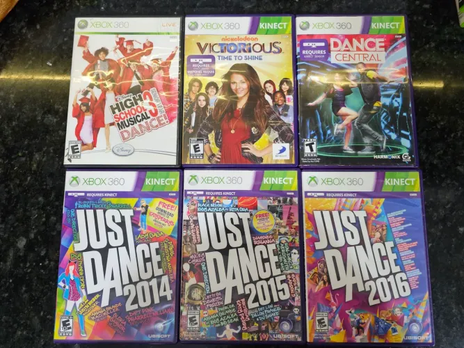 Jogo Just dance 2014 2015 2016 Victorious Dance Central e High School Musical 3 Xbox 360