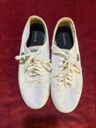 Tênis Lacoste Masculino Couro Branco - Tam 42