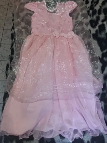 2 Vestidos De Princesa Rosa E Amarelo Lindos Novo