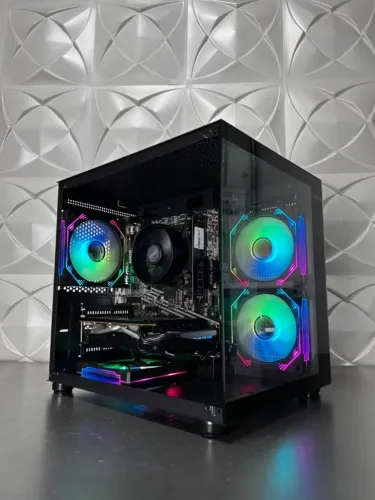 PC Gamer Ryzen 5 5500 + RX 580 2048SP 8GB + 16GB | Montado, Windows, NF e Garantia