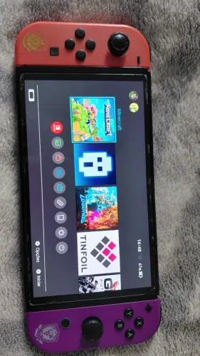 Nintendo Switch Oled Edição Pokémon Scarlet and Violet Desbloqueado