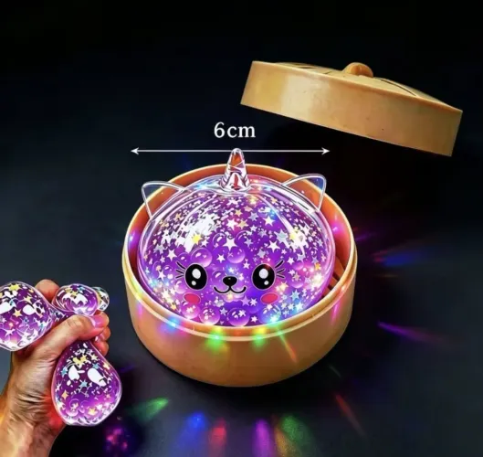 squishy de apertar unicórnio com luz led, valor por cada!