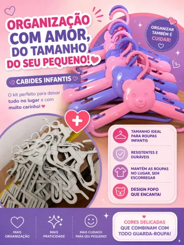 Cabides infantis de bebê 