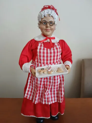 Boneca Decorativa Mamãe Noel 46 Cm Enfeite Natal