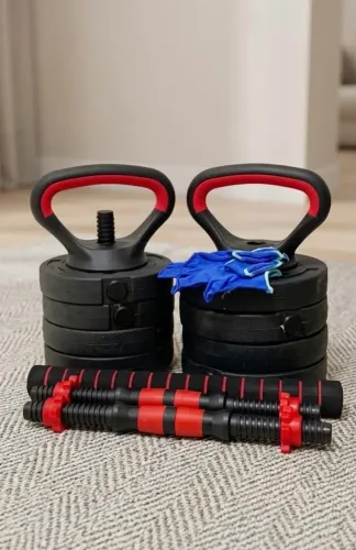 Kit musculação e exercício em casa 15kg (total)