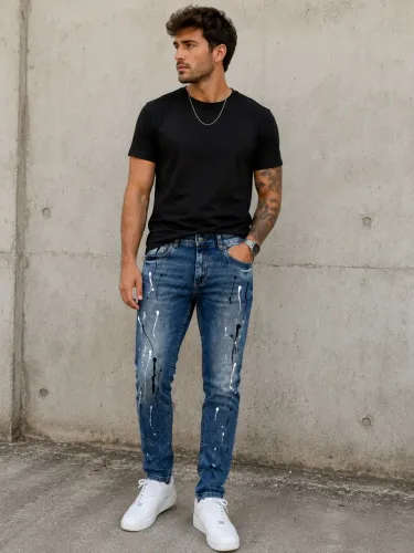 Calça Jeans jogador masculina