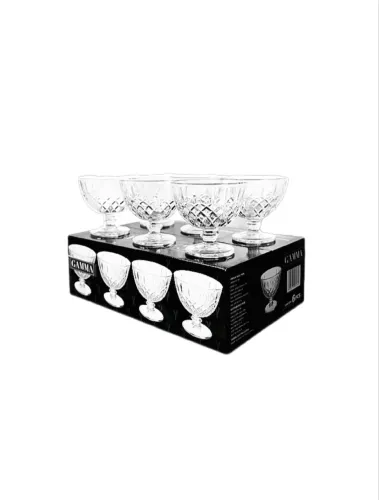 Jogo de Taças para Sobremesa Creek 6 Peças Vidro 300ml - Novo