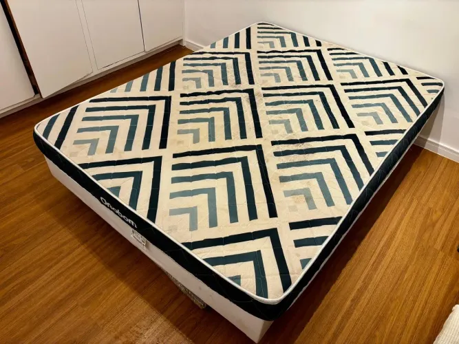 Cama Box / Base Sommier + Colchão Ortobom Pró-Saúde Confortável - Casal