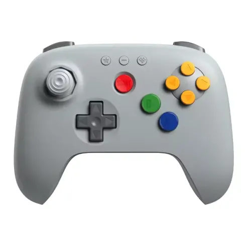 Controle Sem Fio 8BitDo 2.4G Cinza para Nintendo 64, Memory pak + rumble pak