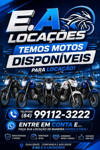 Locação de motos,aluguéis diários e semanais!
