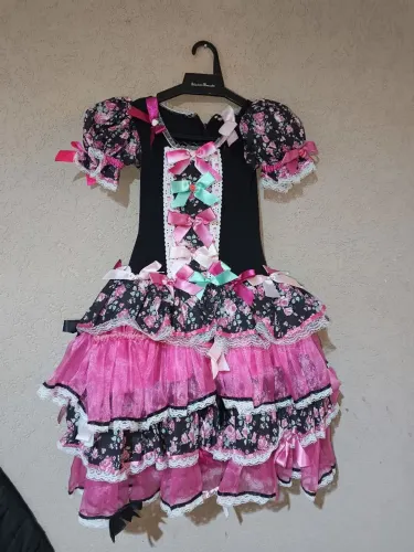 Vestido junino luxo 08/10 anos