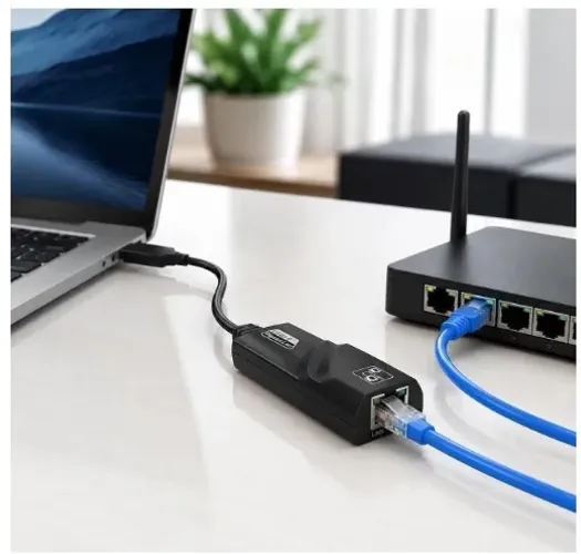 Adaptador de Rede USB 3.0 para RJ45 Ethernet Gigabit 10/100/1000 Mbps - Placa de Rede Exte