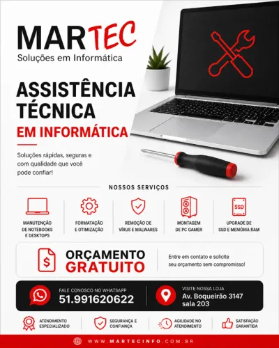 Conserto de Notebooks, Computadores e Impressoras em Canoas