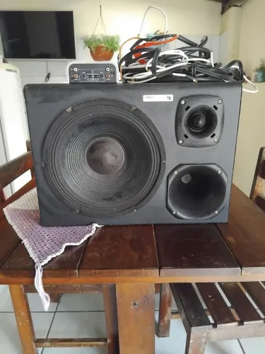 Vendo caixa de som de carro, com módulo, autofalante de 10" corneta e Twitter