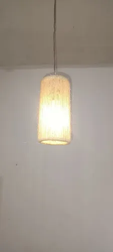 Super luminária feita com fibra de sisal tamanho 011 diâmetro 020cm altura 