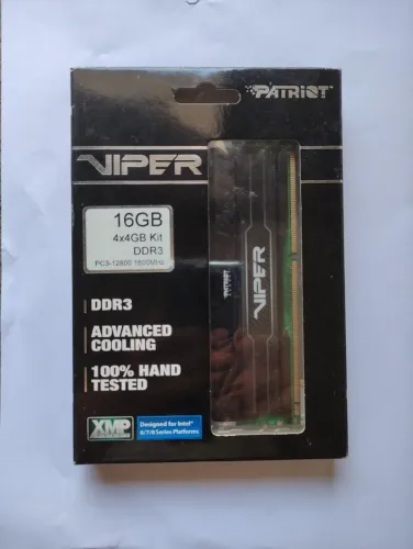 Kit 16GB 4x4GB DDR3 1600MHz Patriot Viper