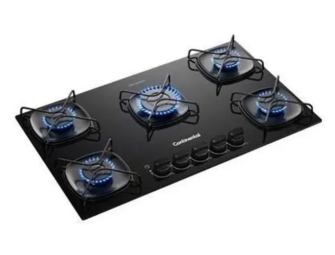 Cooktop 5 Bocas a Gás GLP Continental
