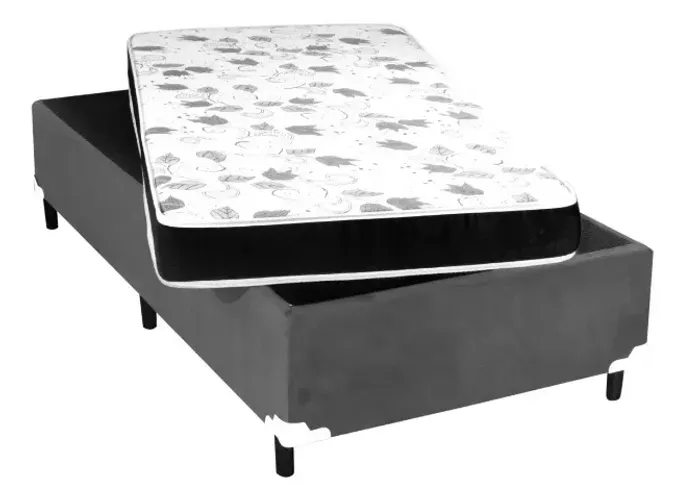 Cama Box Solteiro Preto