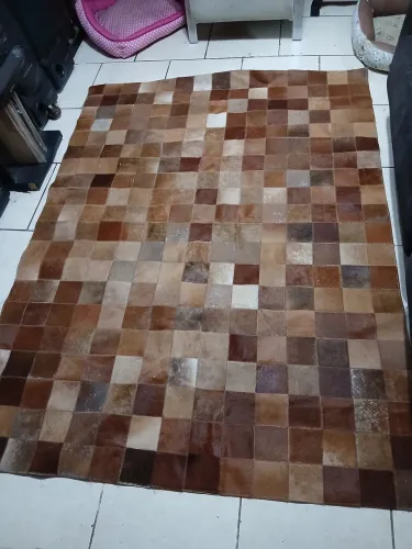 Tapete quadriculado couro 1,95 X 1,50