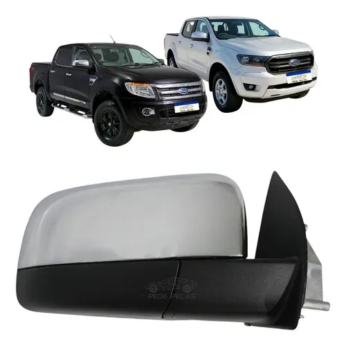 Retrovisor Elétrico Ford Ranger 2013 A 2022 Cromado S/pisca