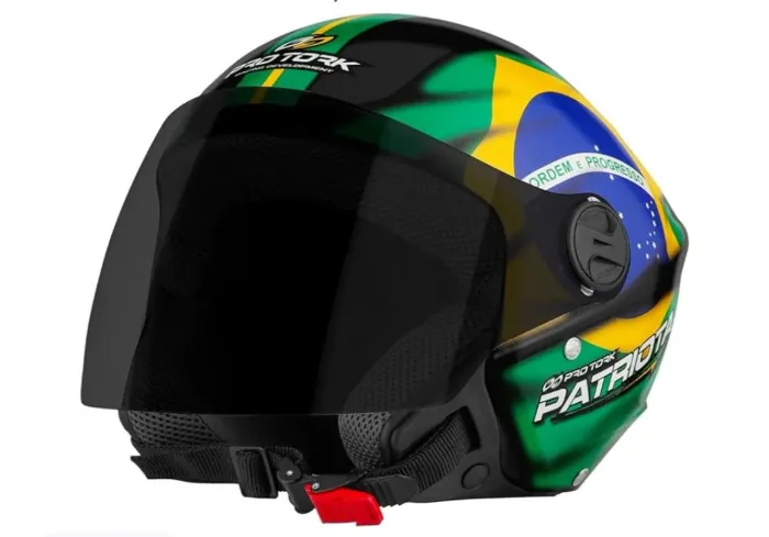 Capacete New Liberty Three Patriota Brasil Tam.60 na caixa Lacrado*.