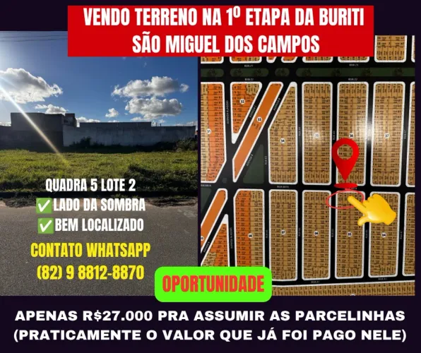 TERRENO 1º ETAPA DA BURITI