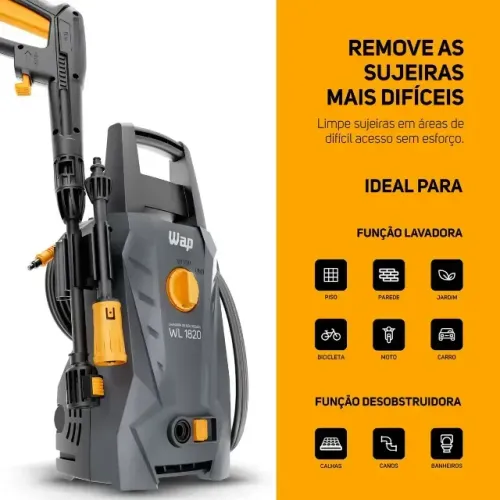 Desobstruidora De Alta Pressão 1400w 1500psi Wap Wl 1820 (Recondicionado) 127v