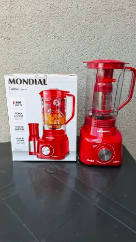 Liquidificador mondial 900W,copo de 2,7L