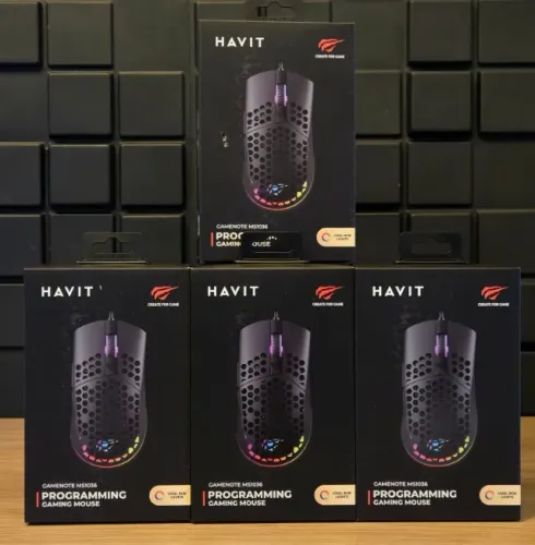 MOUSE HAVIT MS1036 RGB,DPI 7.200, 7 botões