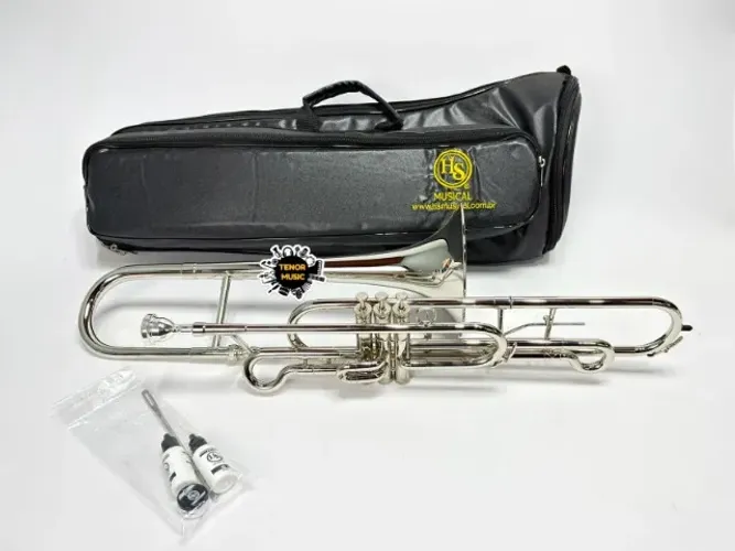 TROMBONE HS MUSICAL S761 NIQUELADO - NOVO
