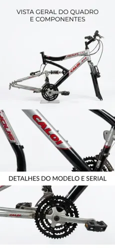 Quadro de bicicleta caloi com amortecedor