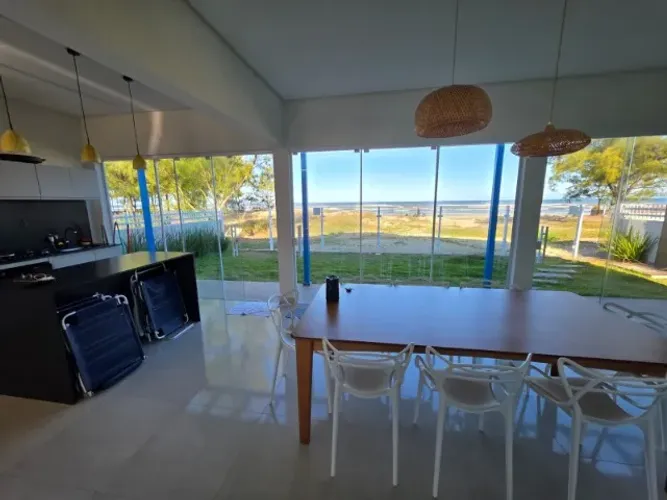 Casa NOVA 3 dorm piscina VISTA MAR PERMANENTE balneário Campo Bom ACEITA permuta parcela