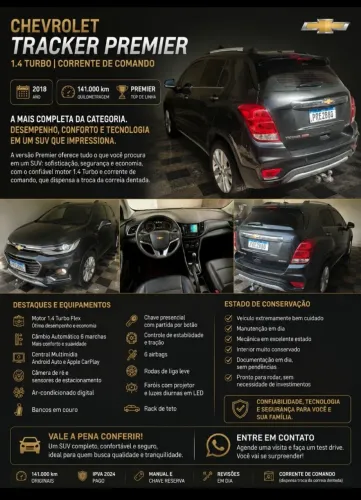Chevrolet Tracker Premier 1.4 Turbo 16V Flex AUT 2018