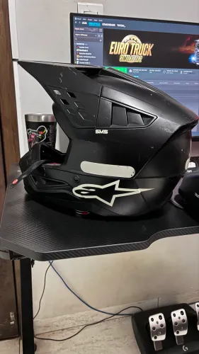 Capacete alpinestrar sm5 + óculos 100%
