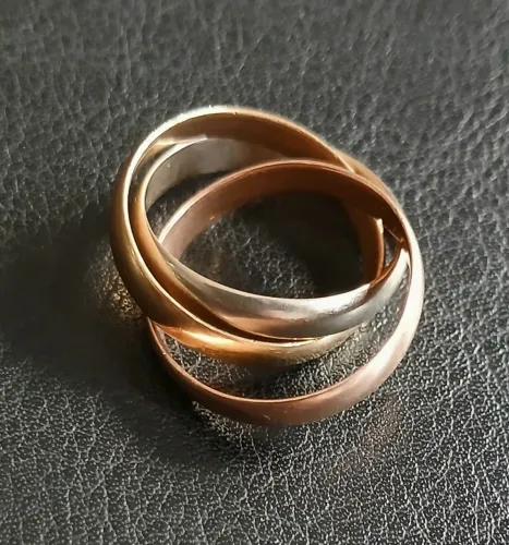 Aliança  Cartier/ original/ 3 cores do ouro 