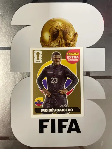 Figurinha Extra Legend - Moisés Caicedo - Ouro 2026