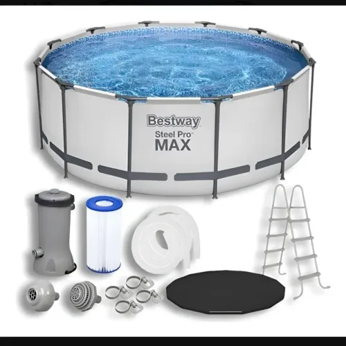 Piscina Bestway Steel Pro Max 10.250L + Acessórios