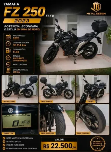 Vendo FZ 250 2023 toda revisada