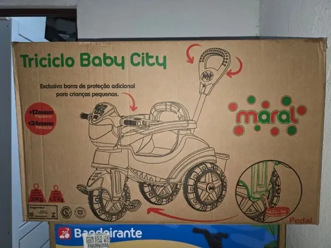 Lacrado! TRICICLO BABY CITY MARAL - COLORIDO - NOVO
