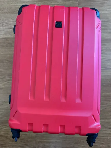 Mala de viagem grande vermelha aprovada ANAC