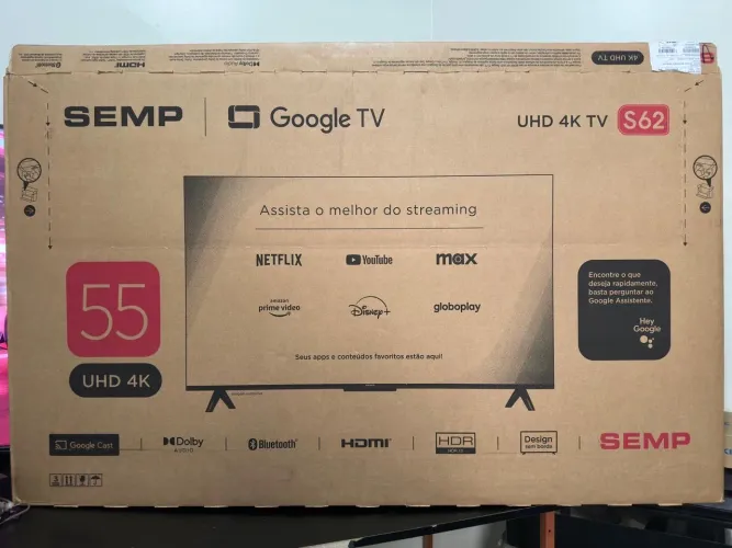 SMART TV SEMP S62 55? 4K  Tela de 55?