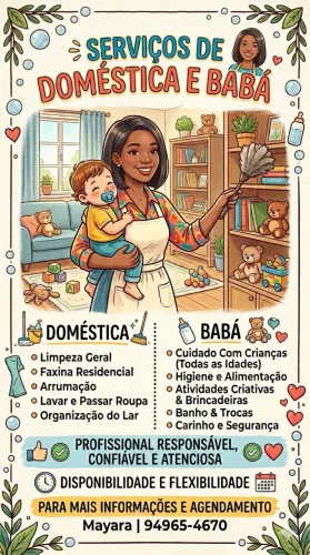 Serviços domésticos e de babá 