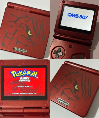 Pokémon! game boy Advance SP com tela IPS (customizado)